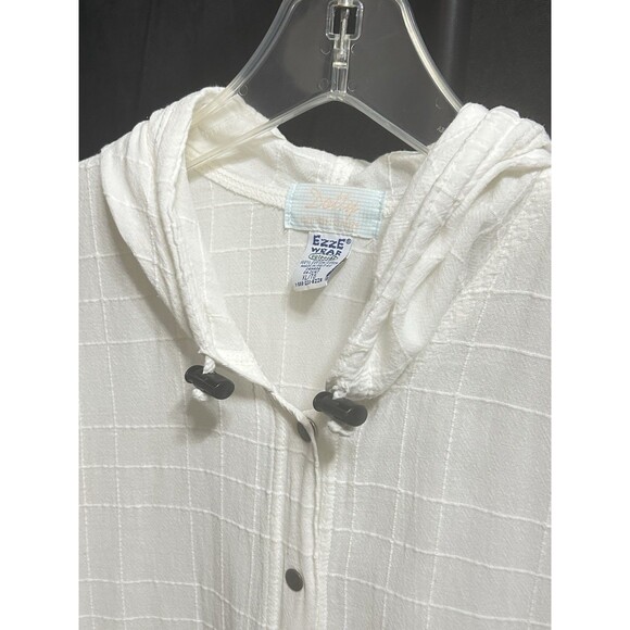 Ezze Wear Womens XL Dotty Cotton Gauze Hooded Drawstring Swim Cover‎ - Picture 7 of 13